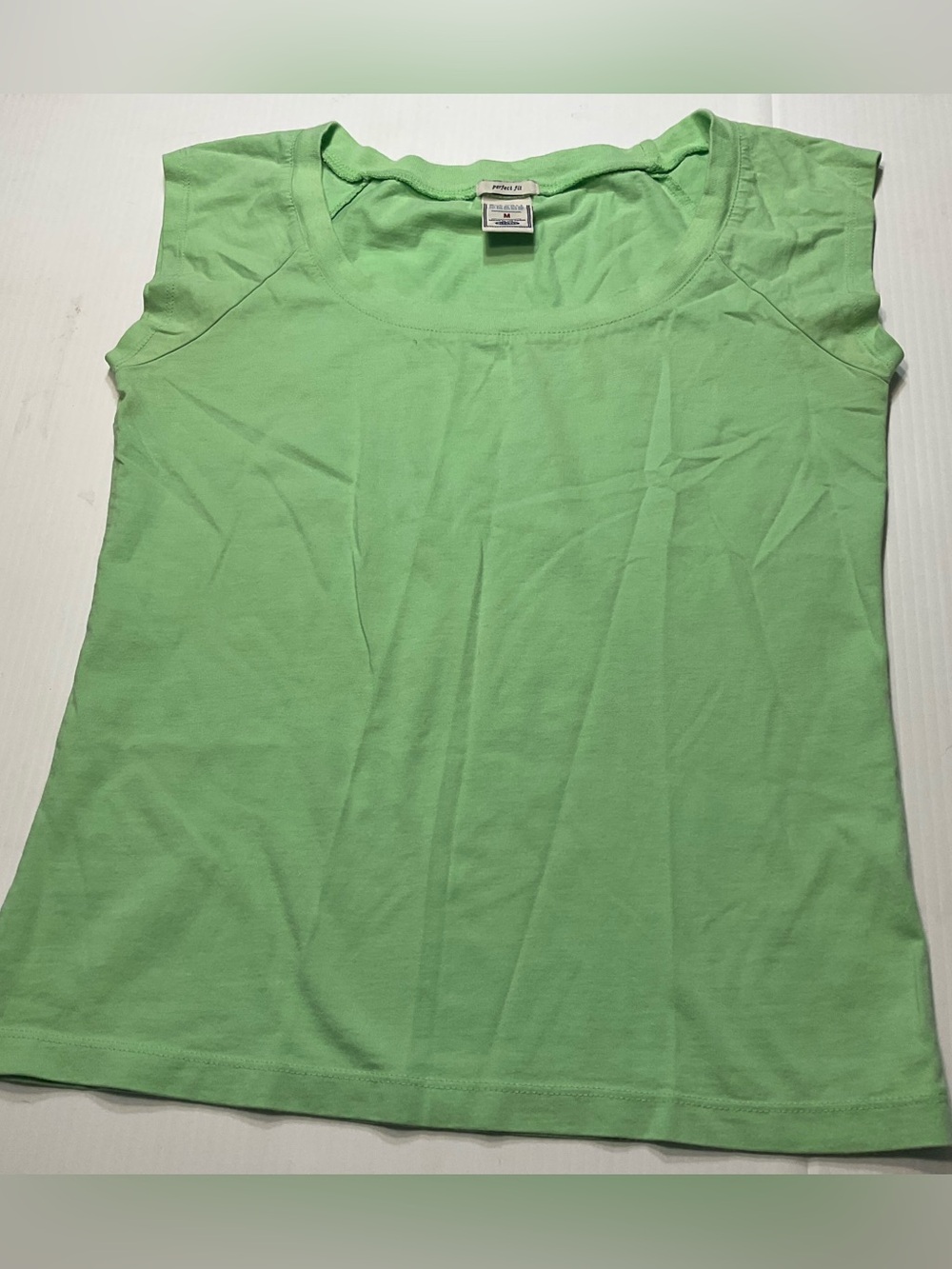 Old Navy Y2K Perfect Fit Cotton Top Women’s Sz M Lime Green